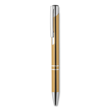 Logo trade promotional gift photo of: Push button aluminium pen BERN