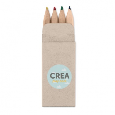 Logotrade promotional products photo of: 4 mini coloured pencils