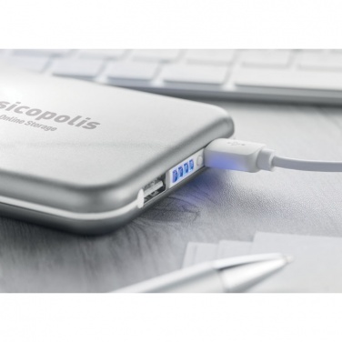 Logo trade corporate gifts image of: 4000 mAH solar powerbank