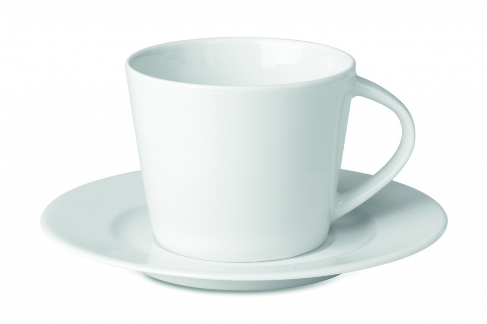 Logo trade promotional gift photo of: Cappuccino cup and saucer