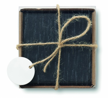 Logo trade promotional product photo of: Slate coasters with EVA bottom