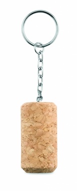 Logo trade business gift photo of: Wine cork key ring Sigulda