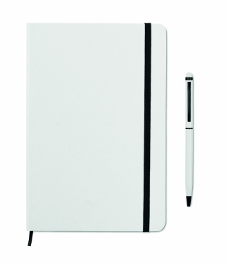 Logo trade corporate gifts image of: A5 notebook w/stylus 72 lined