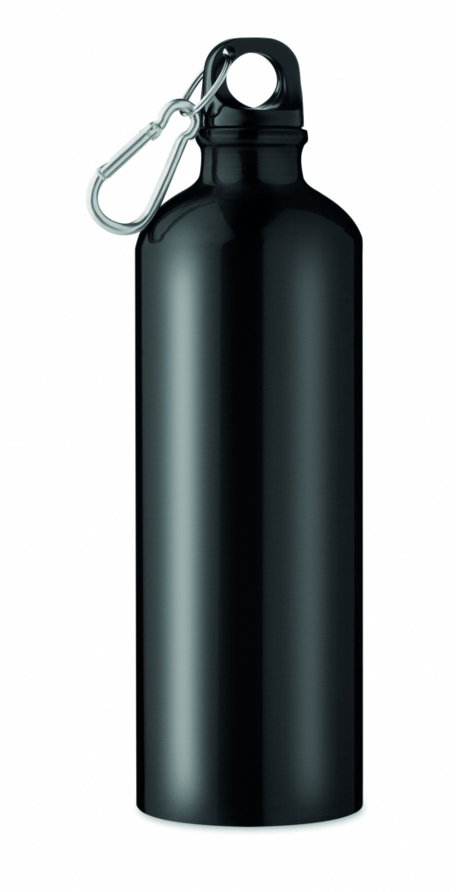 Logo trade corporate gifts picture of: Single-walled 750 ml aluminum bottle with a carabiner and customizable printing