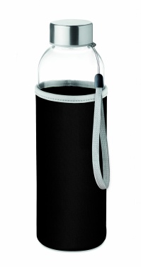 Logo trade corporate gifts picture of: Glass bottle in pouch 500ml