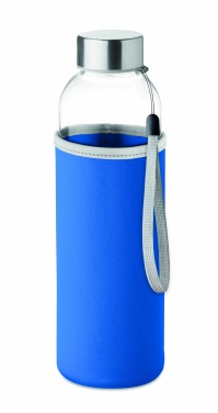 Logo trade promotional merchandise picture of: Glass bottle in pouch 500ml