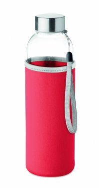 Logotrade corporate gift picture of: Glass bottle in pouch 500ml