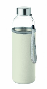 Logo trade promotional gifts image of: Glass bottle in pouch 500ml
