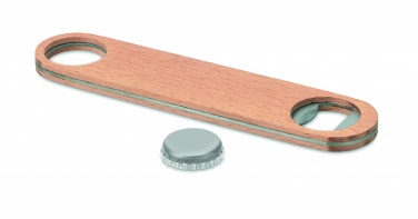 Logo trade promotional merchandise image of: Wooden bottle opener