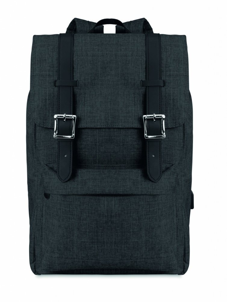 Logo trade promotional gift photo of: Backpack in 600D polyester