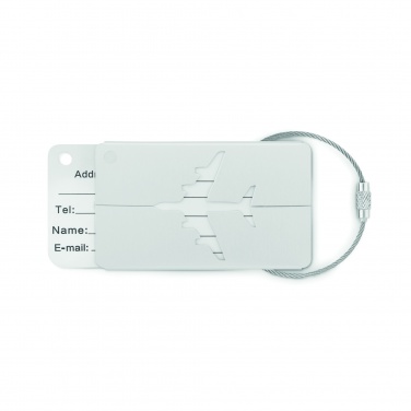 Logo trade business gift photo of: Aluminium luggage tag