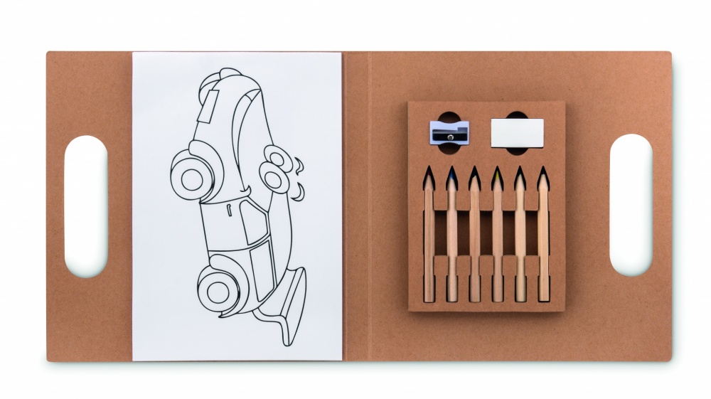 Logo trade corporate gifts picture of: Colouring set with 6 pencils