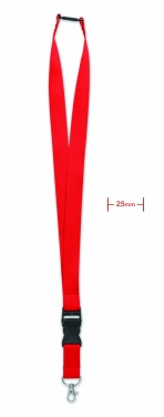 Logo trade promotional items image of: Lanyard with metal hook 25mm