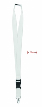 Logo trade promotional products image of: Lanyard with metal hook 25mm
