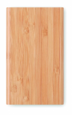 Logo trade promotional merchandise photo of: Power bank 4000 mAh Bamboo ARENA POWER