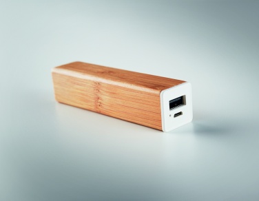 Logotrade promotional merchandise photo of: Power bank bamboo 2200 mAh POWERBAM