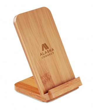 Logo trade promotional products picture of: Bamboo wireless charge stand 5W WIRESTAND