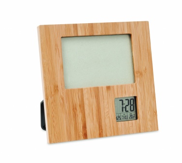 Logo trade promotional merchandise photo of: Photo frame with weather statio
