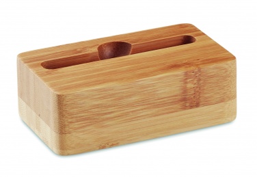 Logo trade promotional product photo of: Bamboo phone stand-amplifier CARACOL