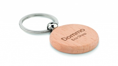 Logotrade promotional merchandise photo of: Round wooden key ring Saldus