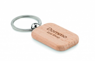 Logotrade promotional merchandise picture of: Rectangular wooden key ring Bauska