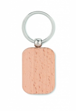 Logotrade corporate gift picture of: Rectangular wooden key ring Bauska