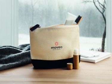 Logotrade advertising products photo of: Bicolour cotton cosmetic bag