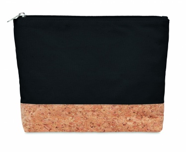 Logo trade promotional gifts image of: Cork & cotton cosmetic bag