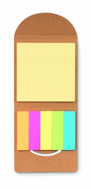 Logo trade promotional gift photo of: Cork sticky note memo pad