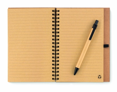 Logo trade promotional gift photo of: Cork notebook with pen