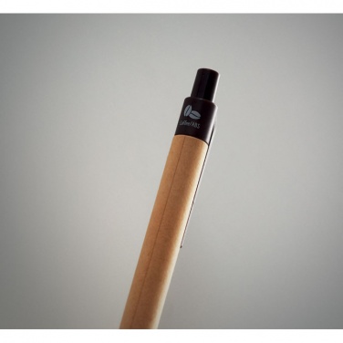 Logo trade promotional merchandise photo of: Push ball pen coffee husk/ABS