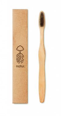 Logo trade promotional item photo of: Bamboo toothbrush in Kraft box