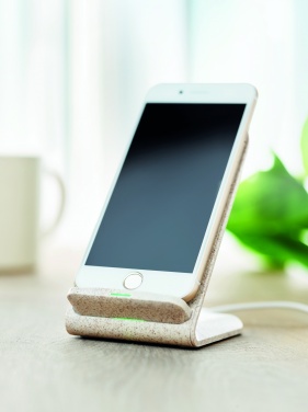 Logo trade business gifts image of: Wheat straw/ABS charger std10W