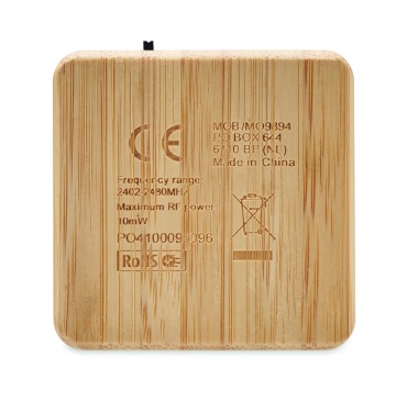 Logo trade corporate gift photo of: Bamboo wireless speaker