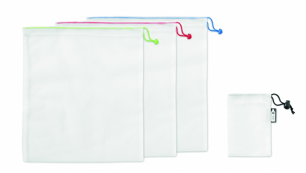 Logotrade promotional giveaway image of: Set of 3 RPET mesh food bags