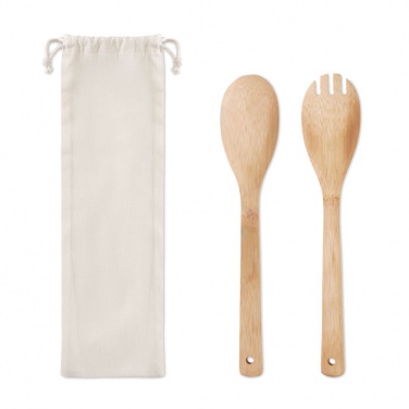 Logotrade corporate gift picture of: Set bamboo utensils salad