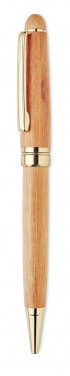 Logo trade promotional giveaways image of: Bamboo twist-action ballpoint pen in a box