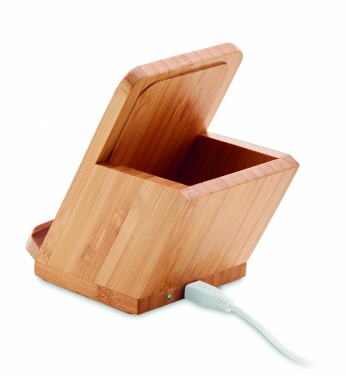 Logo trade promotional merchandise photo of: Wireless charger pen holder 5W BAICOI
