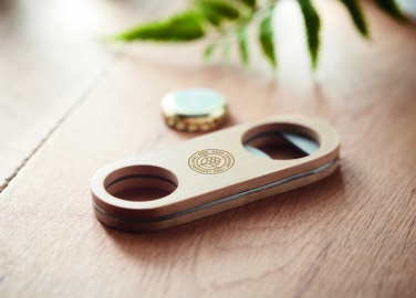 Logo trade promotional merchandise picture of: Oval Bamboo bottle opener VALBAMPER