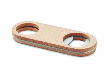 Logo trade promotional items picture of: Oval Bamboo bottle opener VALBAMPER