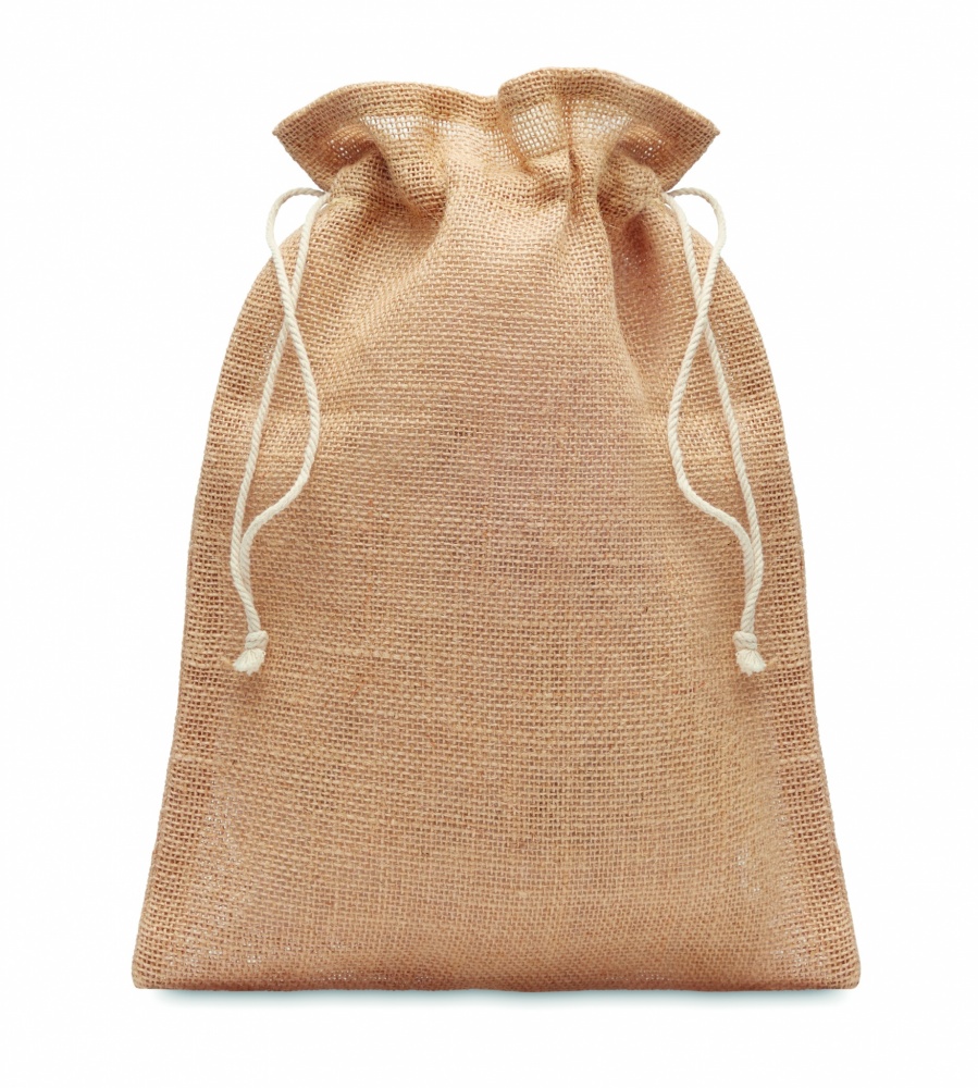 Logo trade promotional products image of: Medium jute gift bag 25 x 32cm