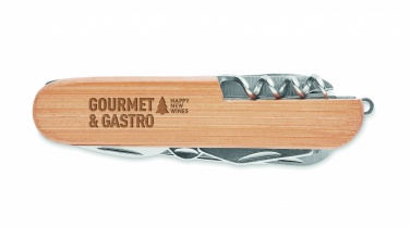 Logo trade promotional product photo of: Multi tool pocket knife bamboo