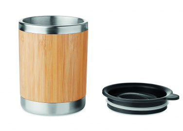 Logo trade promotional giveaways picture of: Tumbler in bamboo cover 250ml