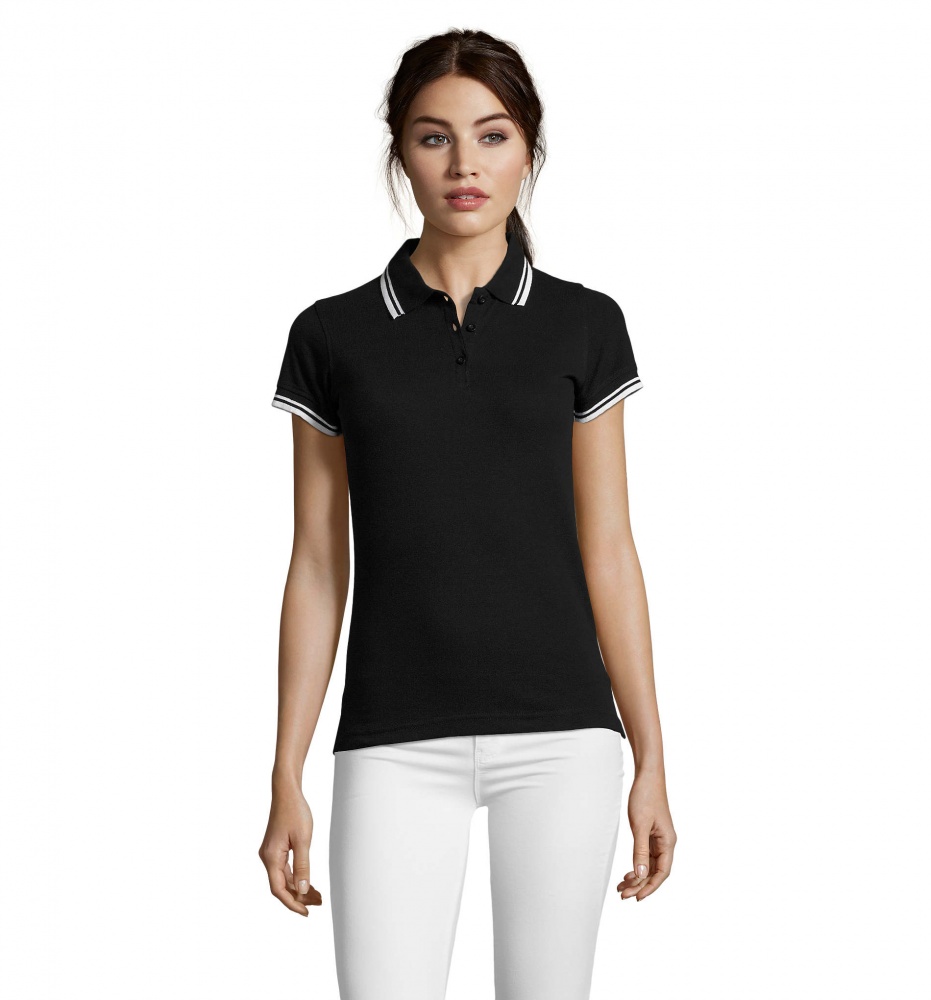 Logo trade promotional merchandise picture of: PASADENA women polo 200g