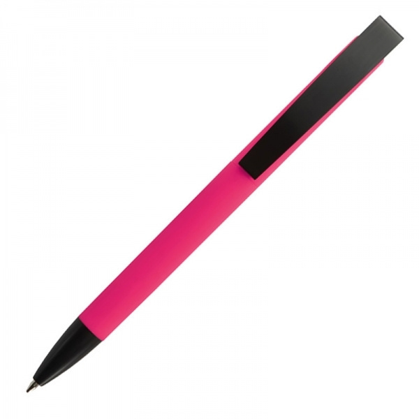 Logotrade promotional merchandise photo of: Metal ballpen soft touch BRESCIA