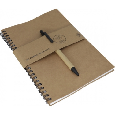 Logo trade promotional merchandise picture of: A5 ECO Notepad KENTWOOD