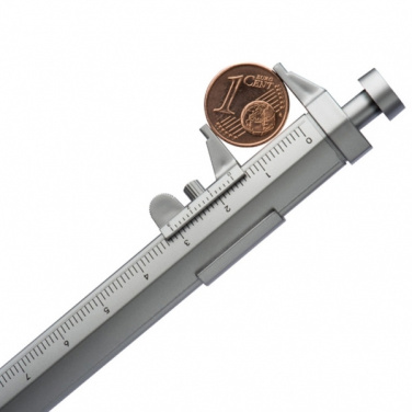 Logo trade promotional items picture of: Plastic ballpen with sliding calliper PRESCOT