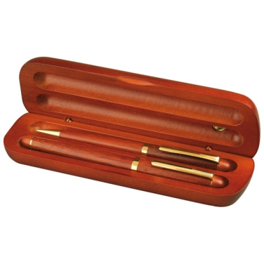 Logo trade corporate gift photo of: Rosewood writing set OXFORD