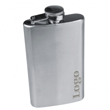 Logo trade promotional merchandise photo of: Stainless steel hip flask FRESNO 104 ml