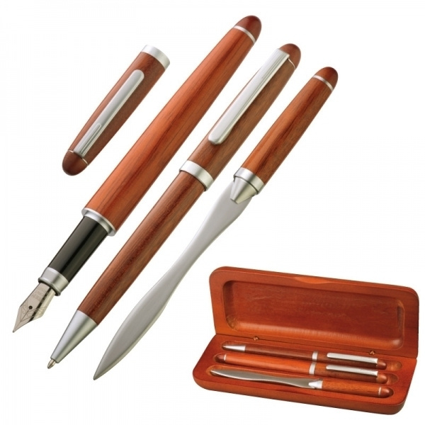Logo trade promotional merchandise image of: Rosewood writing set BANGKOK